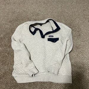 Patagonia women’s xl cotton quilt snap sweater
